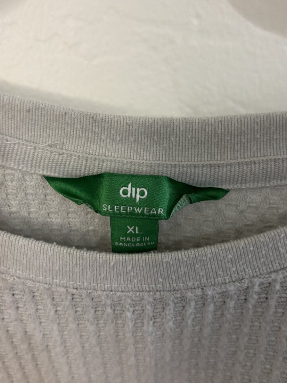 Dip Sleepwear Gray Waffle Knit Long Sleeve Crewneck Lounge Top | Size XL - Picture 2 of 3